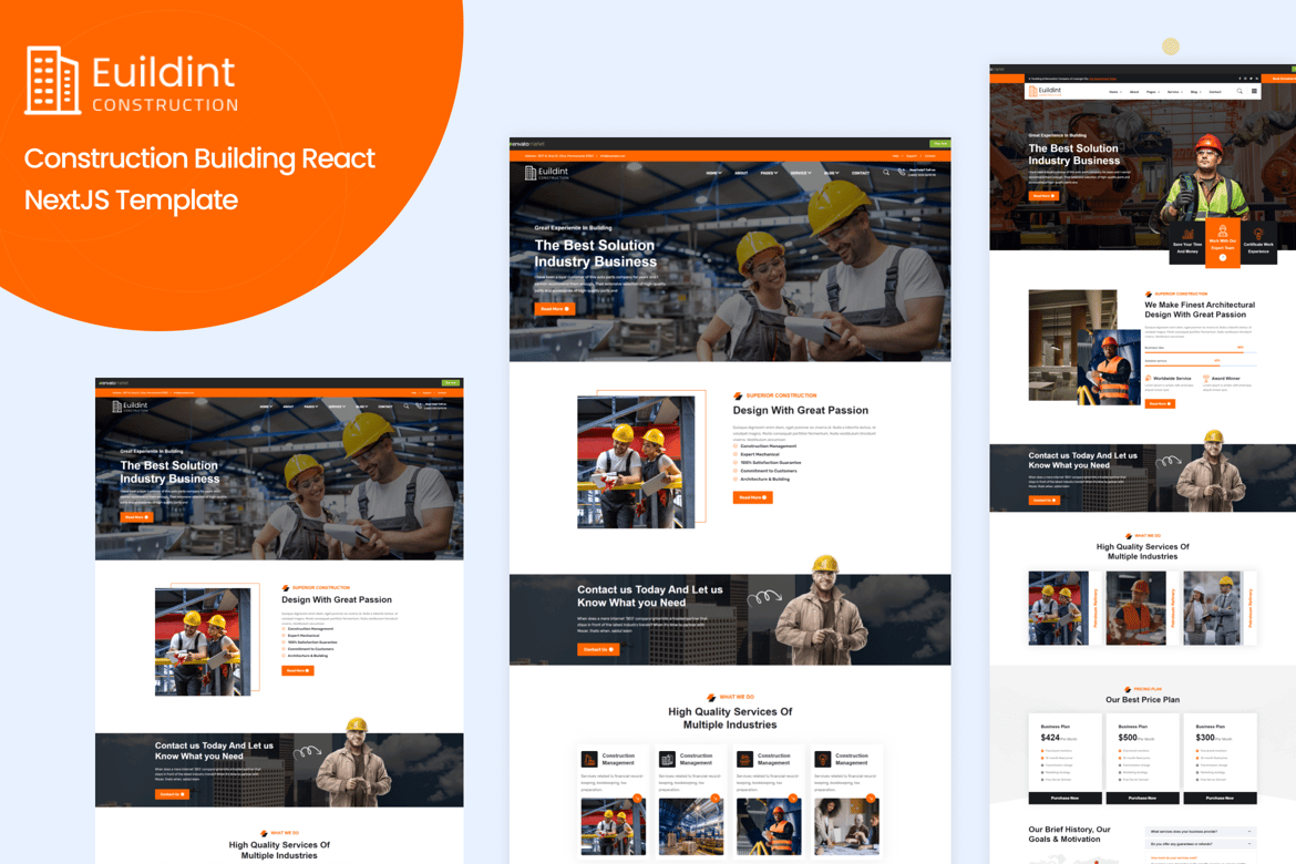 Download Euildint-Construction Building React NextJS Templa