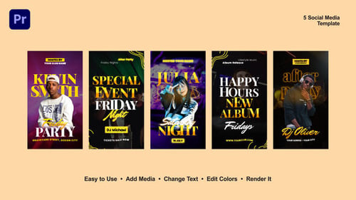 Download Event Instagram Stories Premiere Pro Template