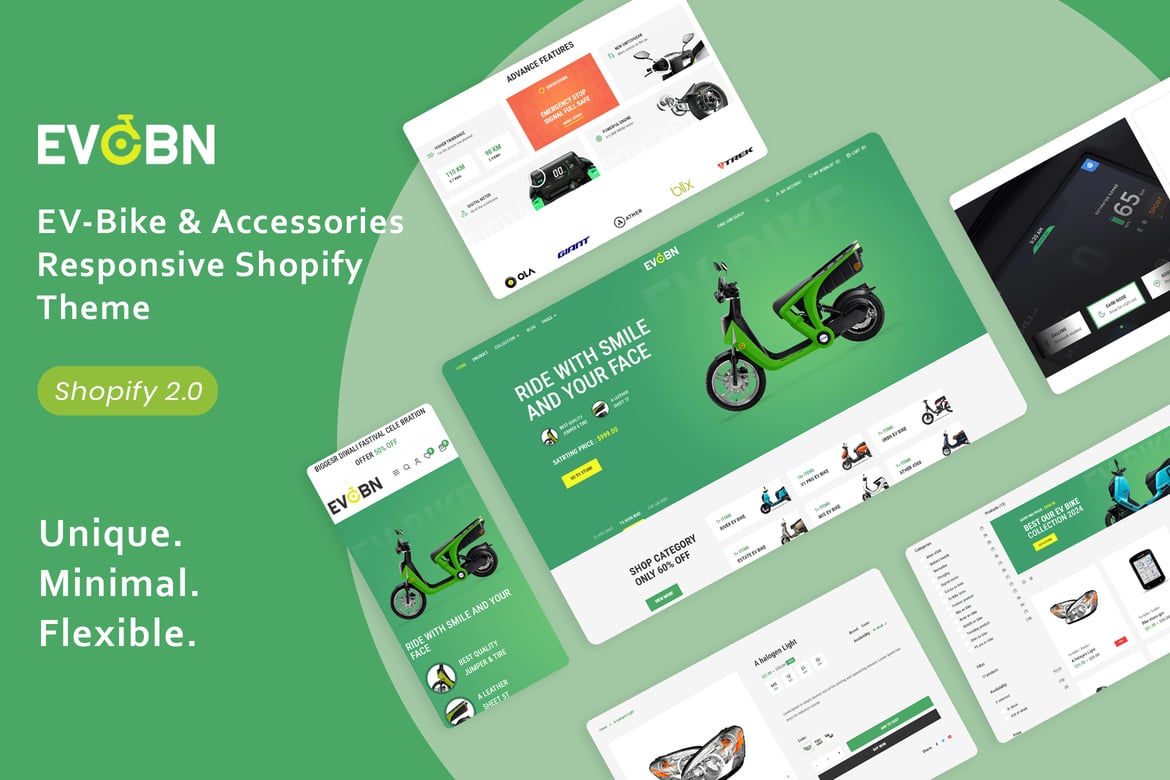 Download Evobn - EV-Bike & Accessories Responsive Theme Shopify Theme