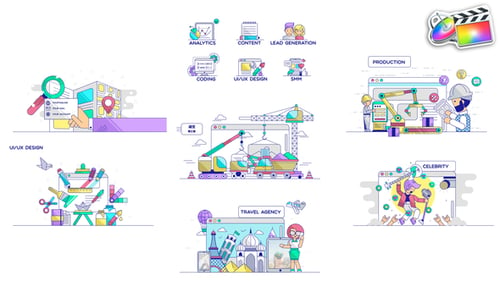 Download Explainer Scenes for FCPX Apple Motion Template