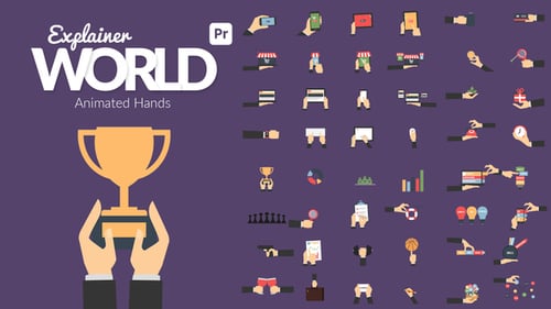 Download Explainer World | Animated Hands for Premiere Pro Premiere Pro Template