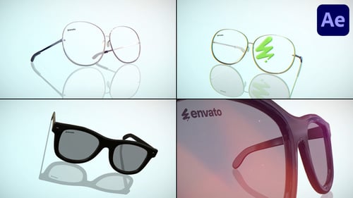 Download Eyeglasses Logo for After Effects After Effect Template