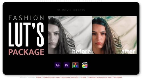 Download Fashion and Standard Color LUTs Apple Motion Template