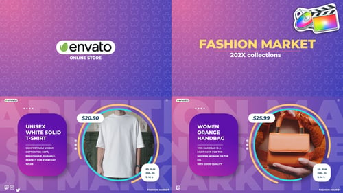 Download Fashion Market for FCPX Apple Motion Template