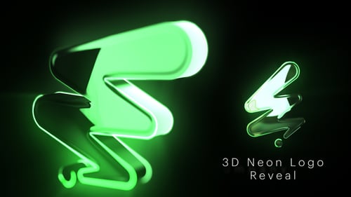 Download Fast 3D Neon Logo Reveal After Effect Template