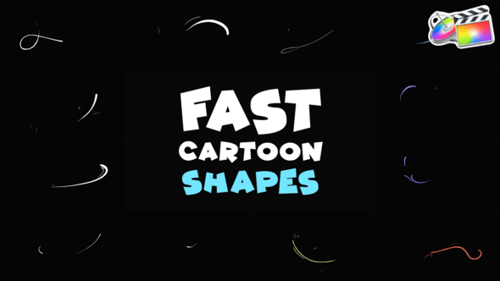 Download Fast Cartoon Shapes | FCPX Apple Motion Template