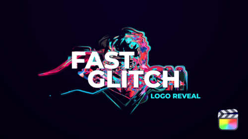 Download Fast Glitch Logo Reveal Apple Motion Template