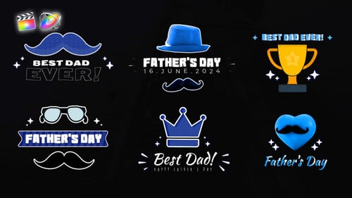 Download Fathers Day Titles Pack Apple Motion Template