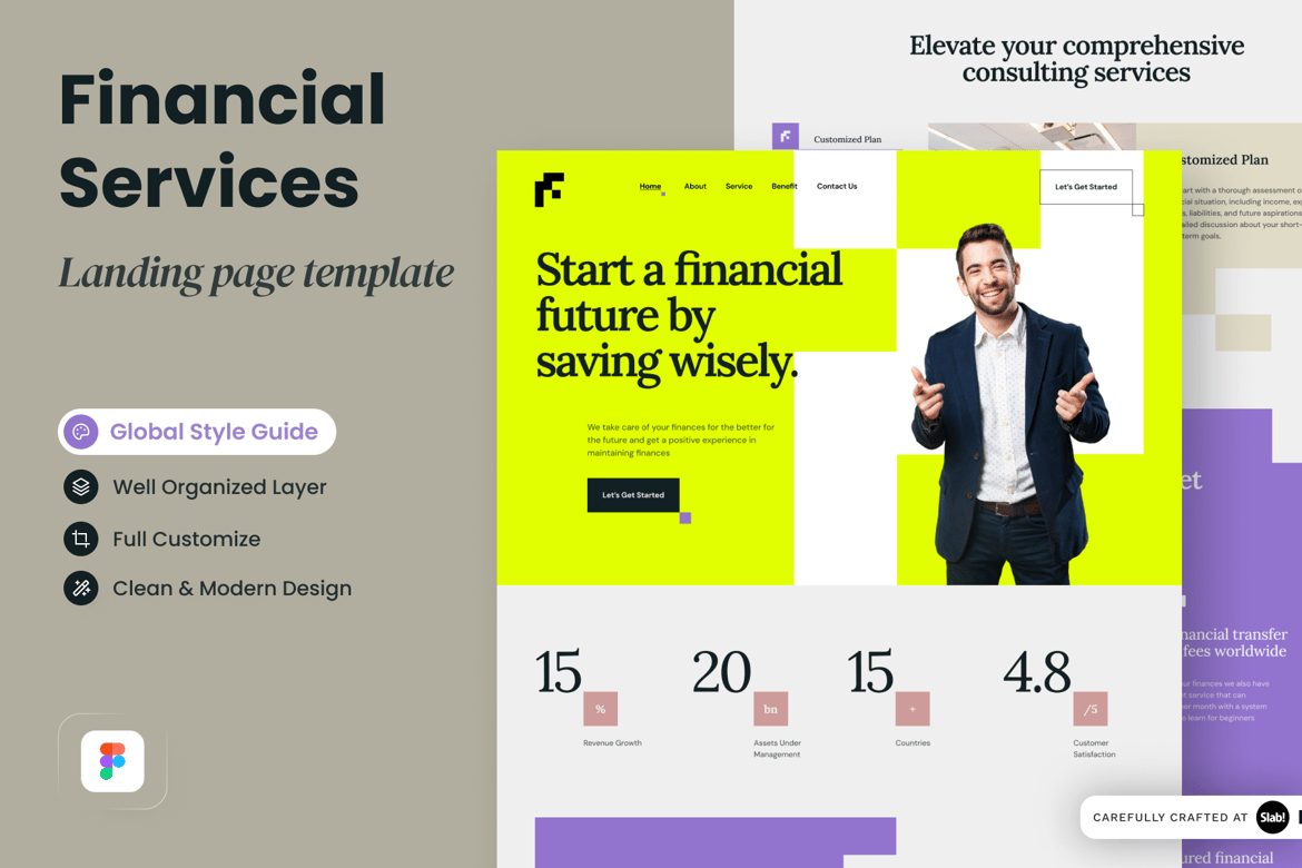 Download Faymentor - Financial Services Landing Page Figma Design