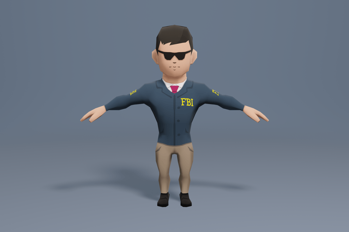 Download FBI Agent 3D Model