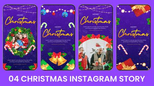 Download Festive and Elegant Christmas Instagram Story After Effect Template