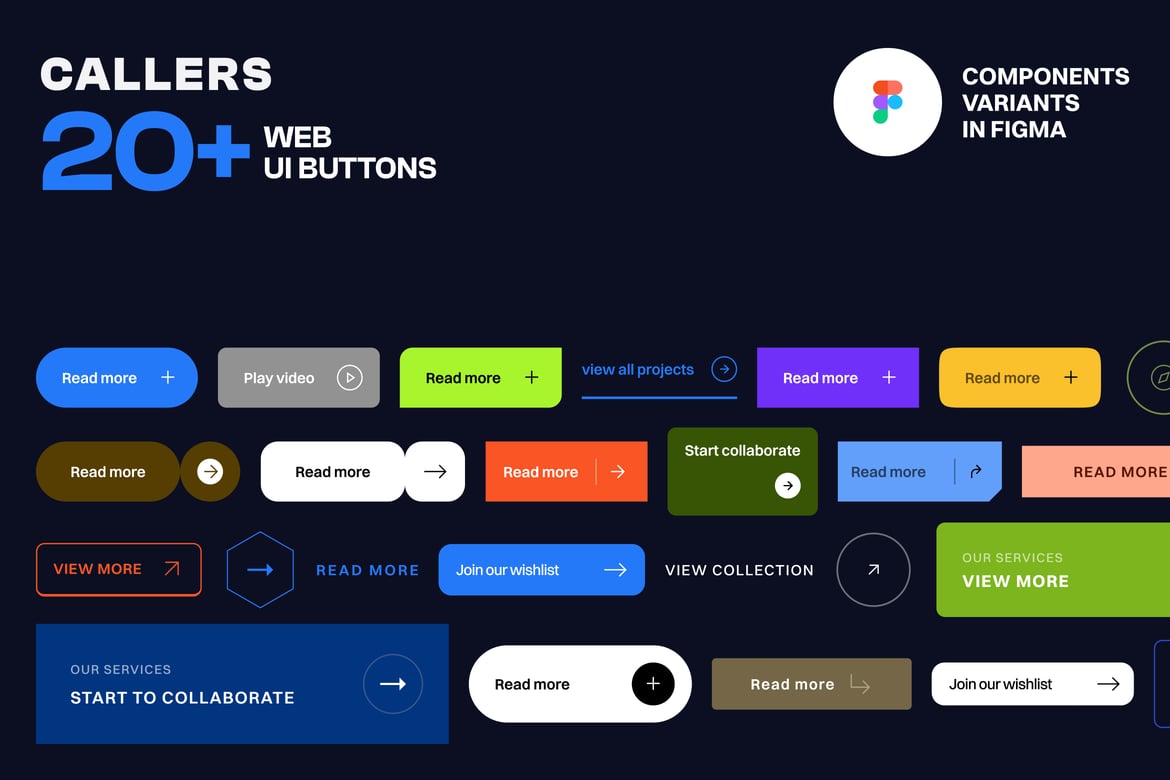 Download Figma Web UI Buttons Kit Figma Design