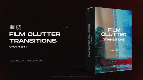 Download Film Clutter Transitions for Final Cut Pro X Apple Motion Template