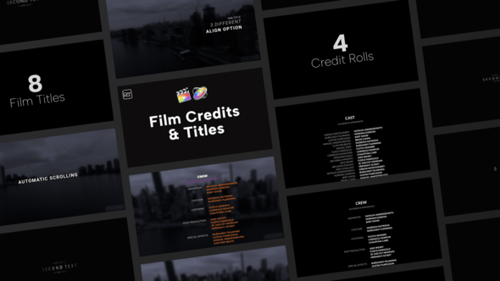 Download Film Credits & Titles for Final Cut Pro X Apple Motion Template