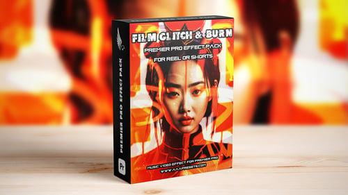 Download Film Glitch Burn Transition Pack For Reels, Shorts, and TikToks Premiere Pro Template