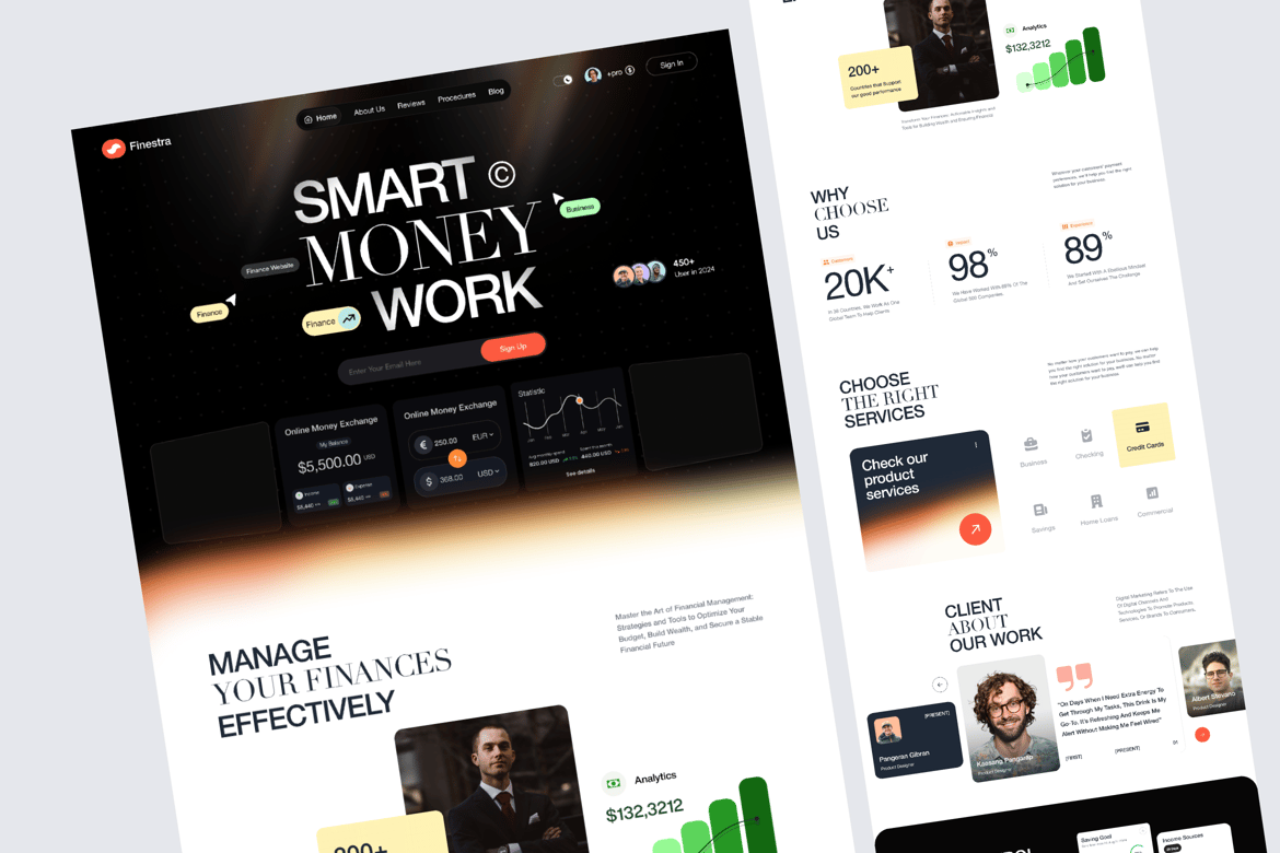 Download Finestra - Finance Website Figma Design