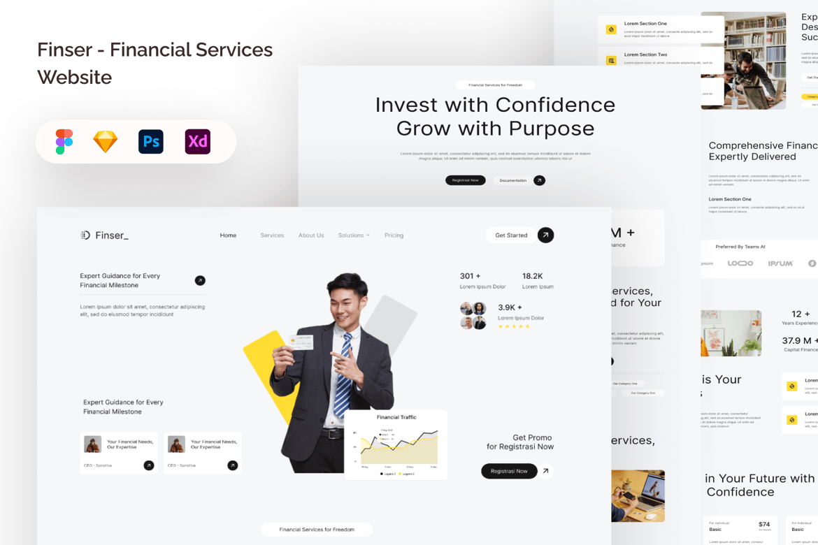 Download Finser - Financial Services Website Figma Design