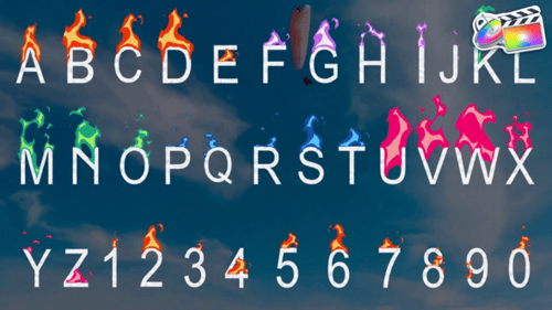 Download Fire Alphabet Font | FCPX Apple Motion Template