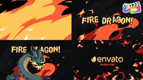 Download Fire Dragon Logo | FCPX Apple Motion Template