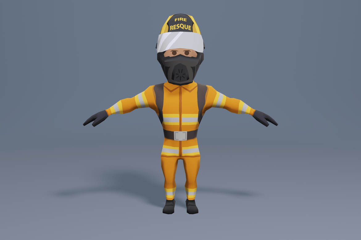 Download Fire Fighter 3D Model