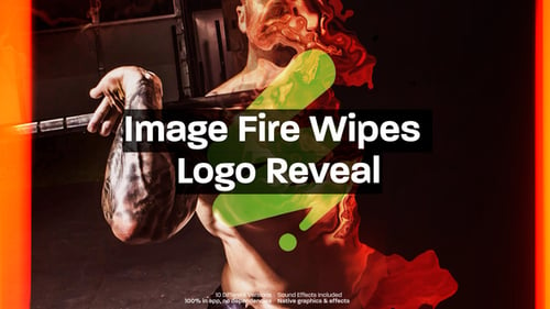 Download Fire Wipe Image Collage Logo Reveal Pack, Dynamic Grunge Burning Effect Opener For Premiere Pro Premiere Pro Template