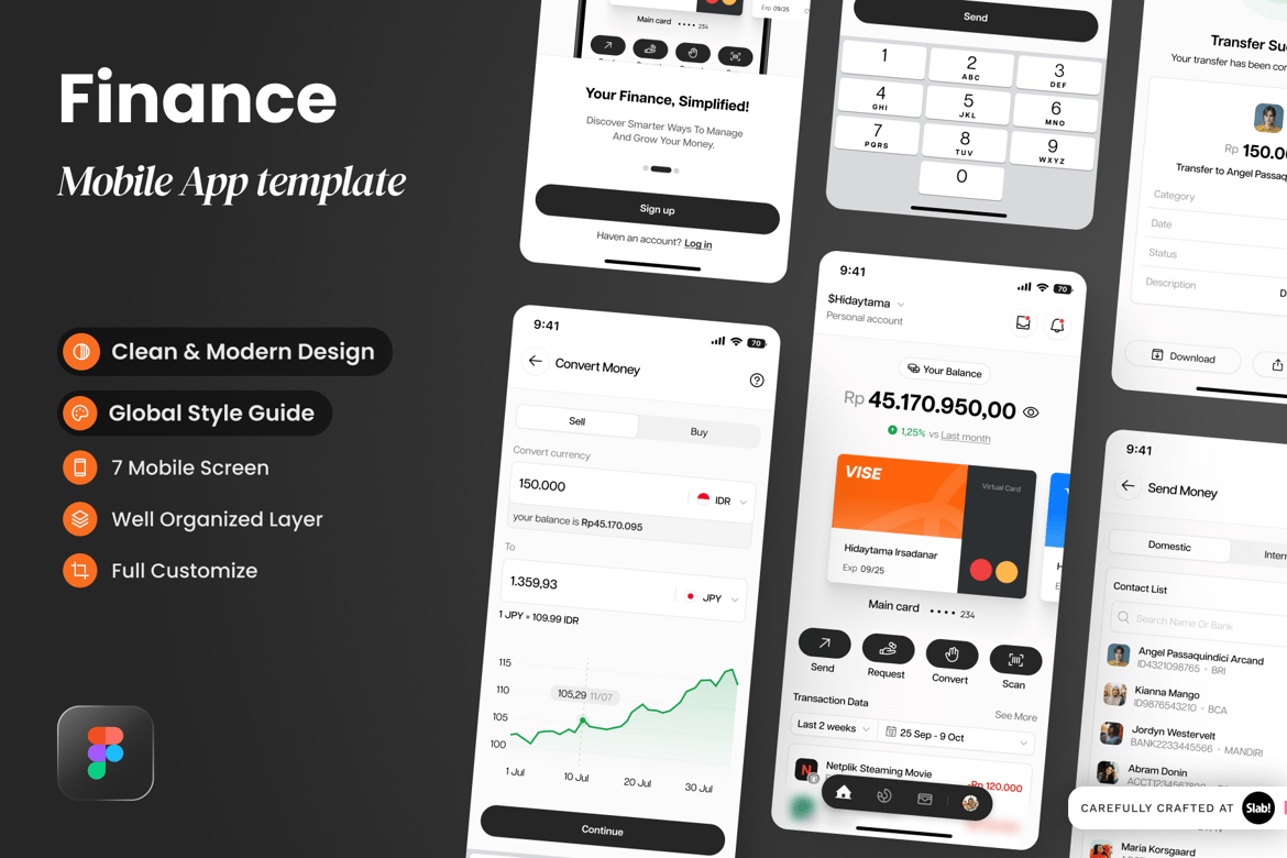 Download Fitas - Finance Mobile App Figma Design