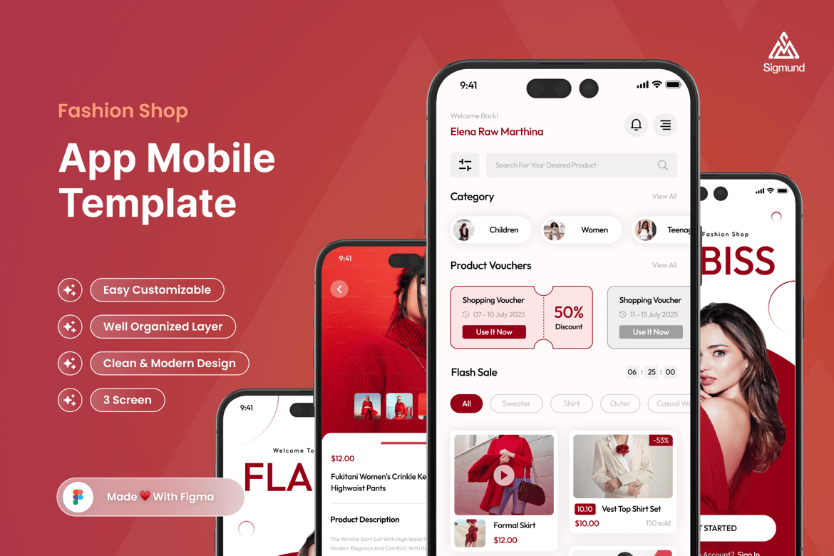 Download Flabiss - Fashion Shop App Mobile UI Kits Figma Design