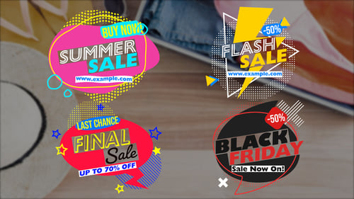 Download Flash Sale Price Tag Badges Premiere Pro Template