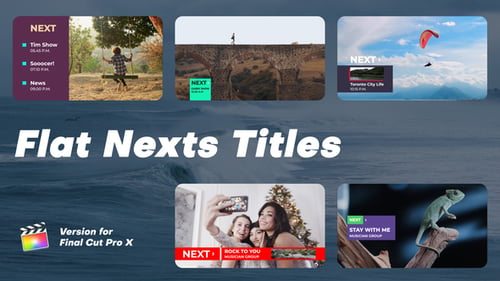 Download Flat Nexts Titles | Final Cut Pro X Apple Motion Template