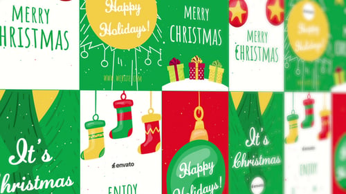 Download Flat Style Christmas Stories After Effect Template