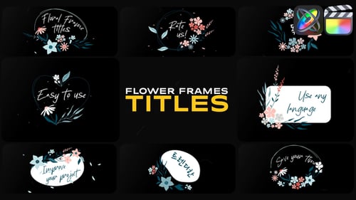 Download Flower Frames Titles for FCPX Apple Motion Template