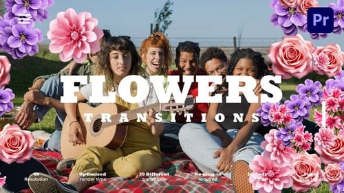 Download Flowers Transitions Premiere Pro Template