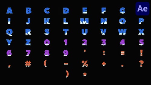 Download Fluid Alphabet for After Effects After Effect Template