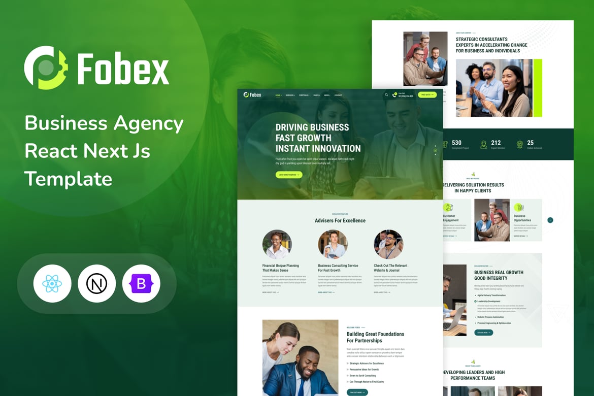 Download Fobex - Business Agency React Next Js Template