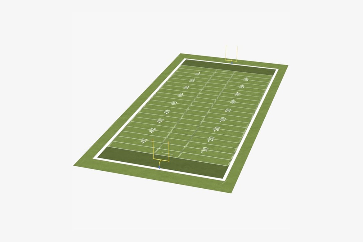 Download Football Field Lines and Markings 3D Model