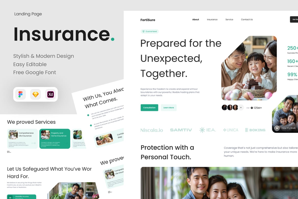 Download Fortisure -  Insurance Service website Figma Design