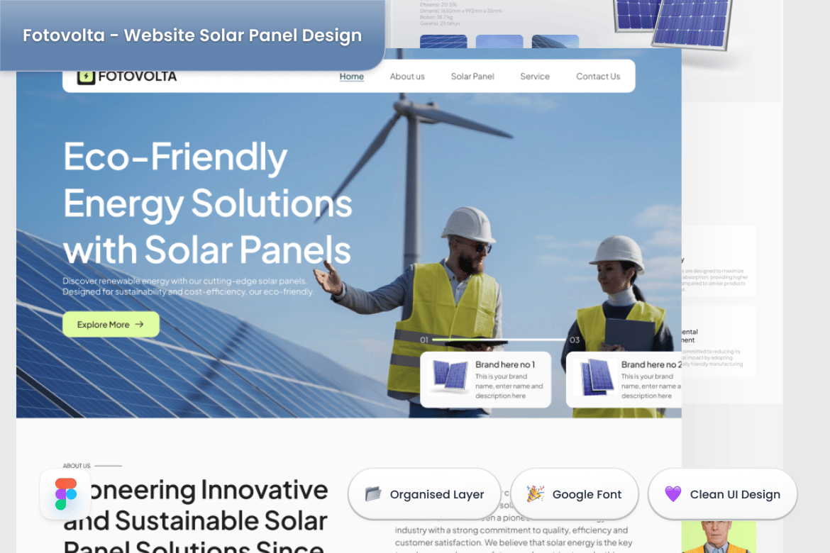 Download Fotovolta - Website Solar Panel Design Figma Design