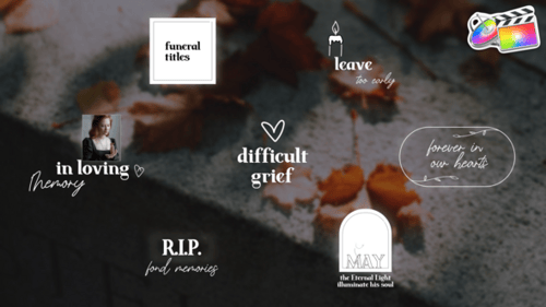 Download Funeral Titles for FCPX Apple Motion Template