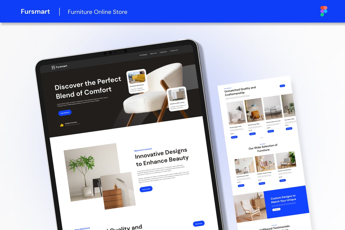 Download Fursmart - Furniture Online Store Website Design Figma Design