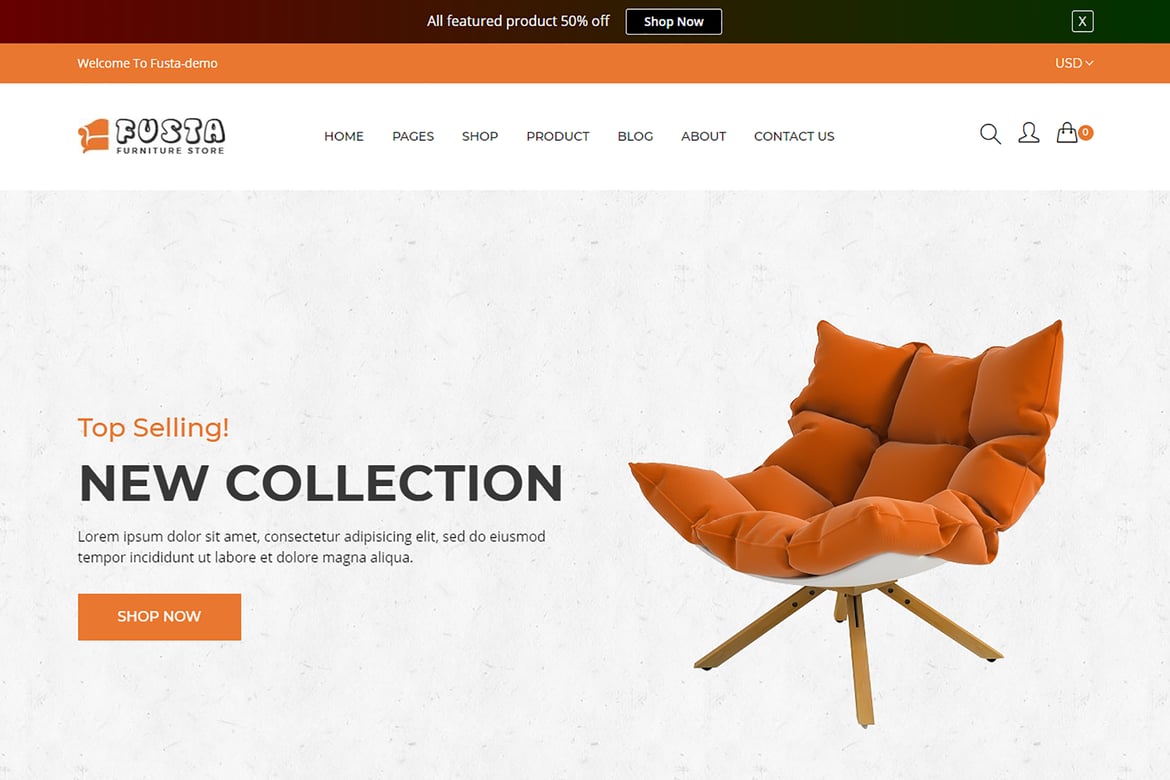 Download Fusta - Furniture Shopify Theme