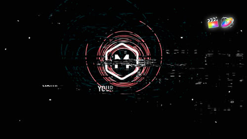 Download Futuristic Glitch Logo Apple Motion Template