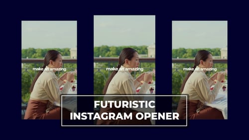 Download Futuristic Instagram Opener | MOGRT Premiere Pro Template