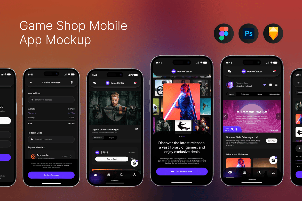 Download Game Shop Mobile App Figma Design