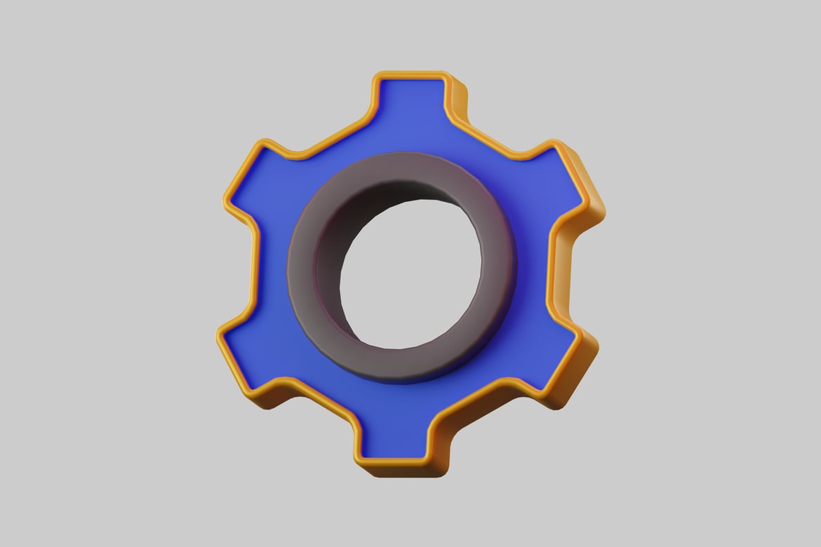 Download Gear with central hole 3D Model