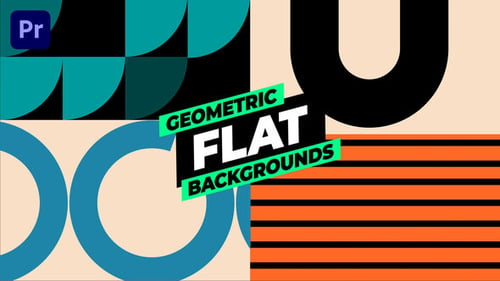 Download Geometric Flat Backgrounds Premiere Pro Template