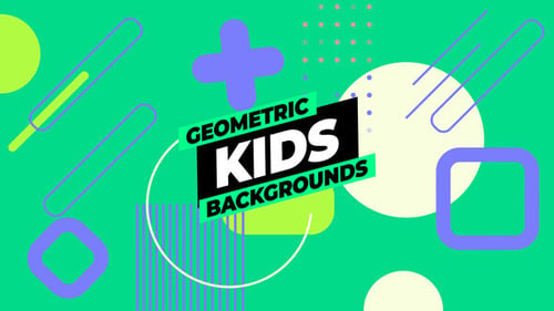 Download Geometric Kids Backgrounds After Effect Template