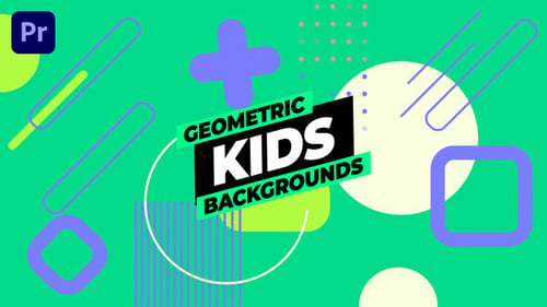 Download Geometric Kids Backgrounds Premiere Pro Template