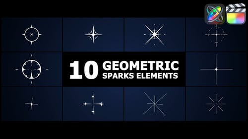 Download Geometric Sparks Elements | FCPX Apple Motion Template