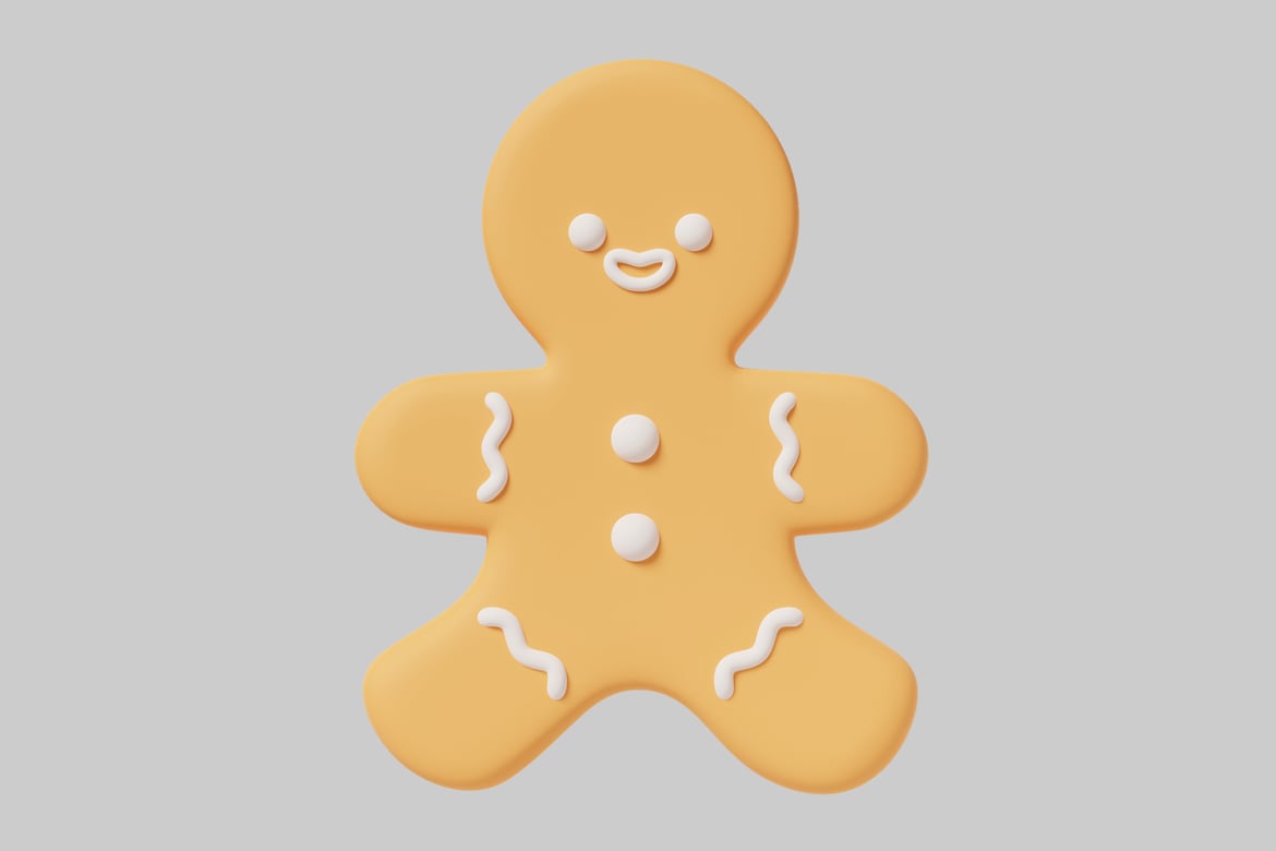 Download Gingerbread man 3D Model