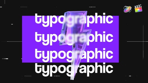 Download Glass Render Typographic Opener Apple Motion Template